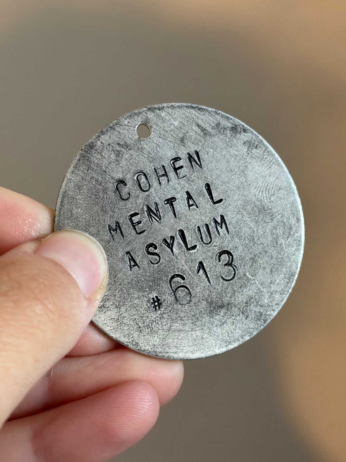 Personalized Mental Asylum Tag