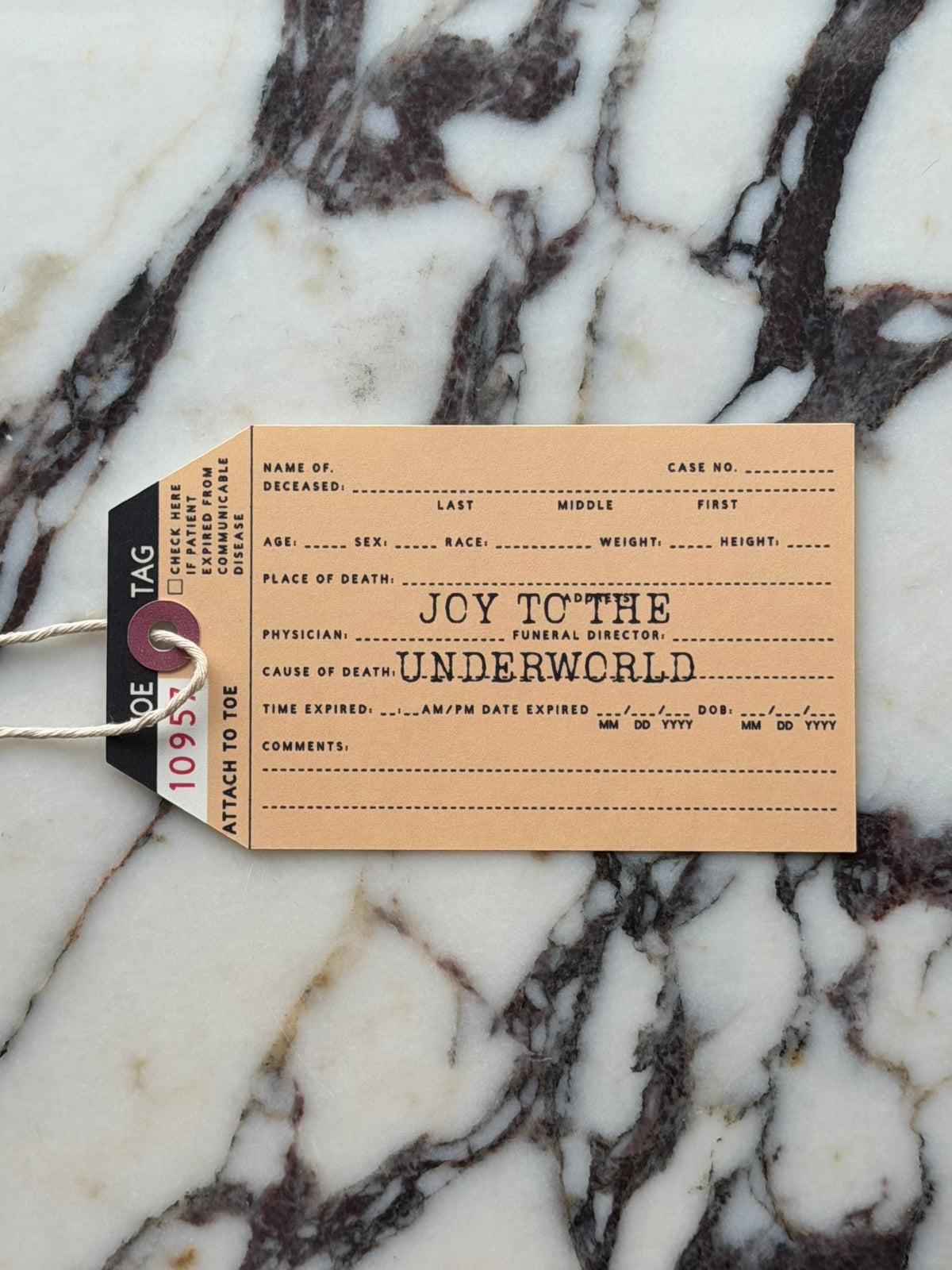 Toe Tag Ornaments