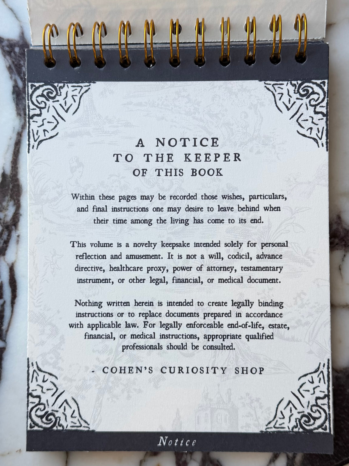 Instructions Upon My Death Planner